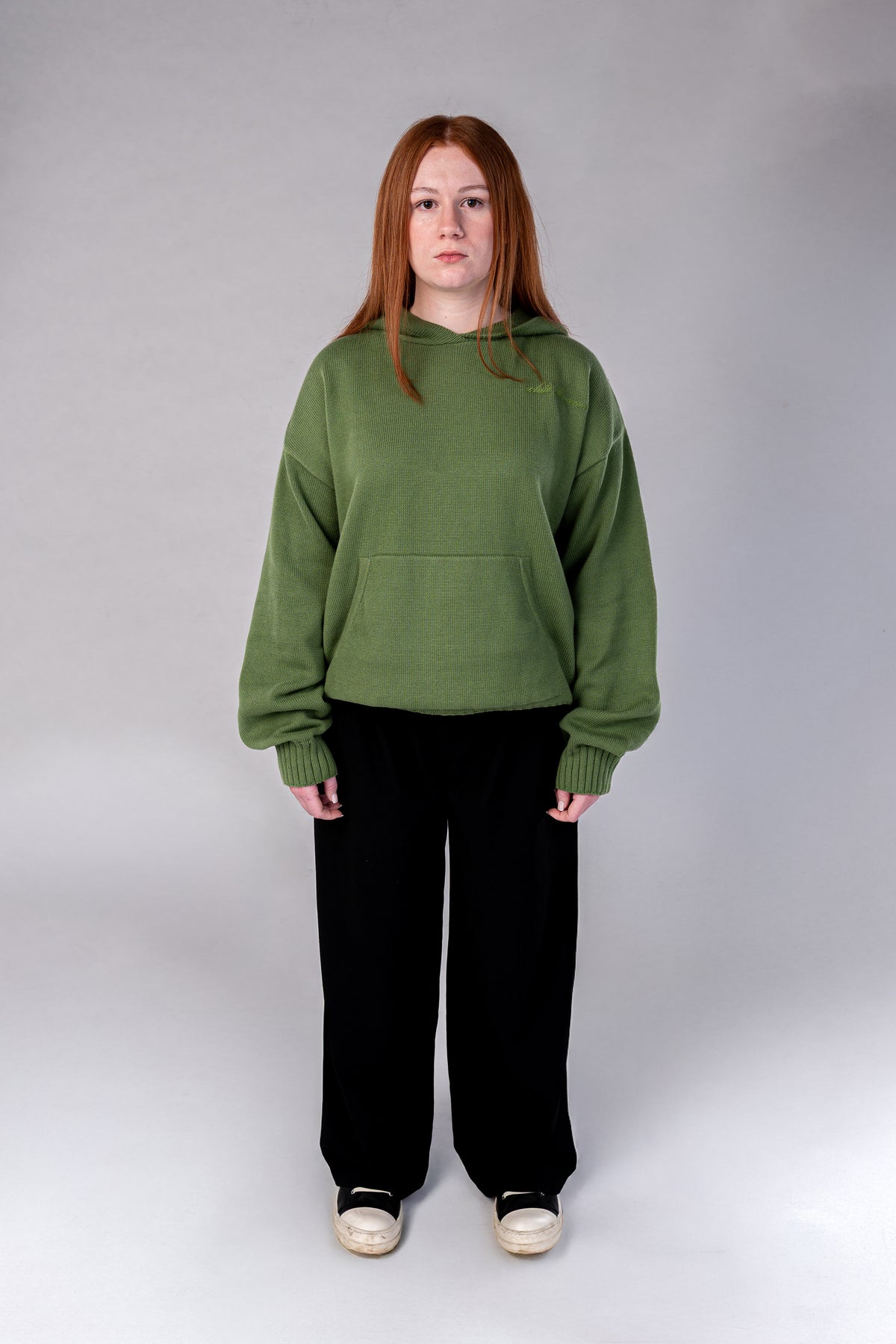 Circular Knit Hoodie - Olive